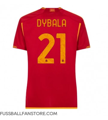 AS Roma Paulo Dybala #21 Replik Heimtrikot Damen 2023-24 Kurzarm